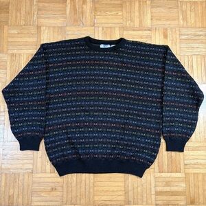 Vintage Farah Acrylic Geometric Pattern Sweater